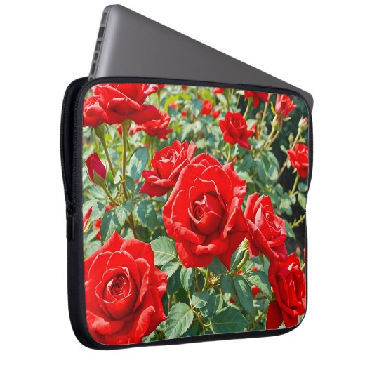 Red Roses Laptop Sleeve (Voorkant Rechts)