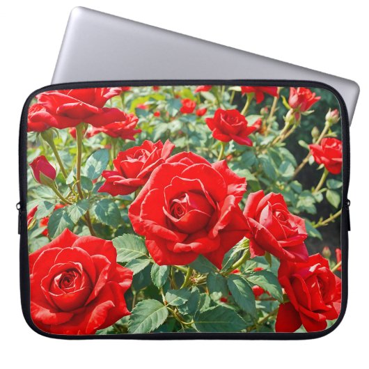 Red Roses Laptop Sleeve (Voorkant)