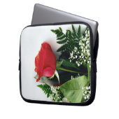 Red roses laptop sleeve (Voorkant Links)