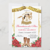 Red Roses Latino 3 jaar oud presentatielisemeisje Kaart (Voorkant)