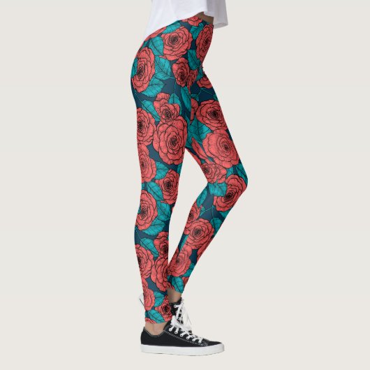 Red roses leggings (Rechts)