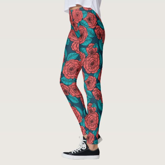 Red roses leggings (Links)