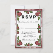 Red Roses Lijst Afbeelding Red Clouds Wed RSVP & M (Voorkant)
