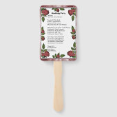 Red Roses Lijst met Border Afbeelding Party Lijst Handwaaier (Achterkant)