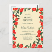 Red Roses Lijst Vrijgezellenfeest AANGEPASTE QR-co Briefkaart (Voorkant / Achterkant)