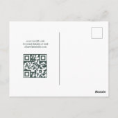 Red Roses Lijst Vrijgezellenfeest AANGEPASTE QR-co Briefkaart (Achterkant)