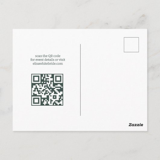 Red Roses Lijst Vrijgezellenfeest AANGEPASTE QR-co Briefkaart (Achterkant)