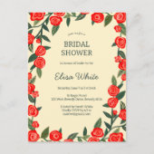 Red Roses Lijst Vrijgezellenfeest AANGEPASTE QR-co Briefkaart (Voorkant)