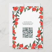 Red Roses Lijst Vrijgezellenfeest AANGEPASTE QR-co Kaart (Achterkant)