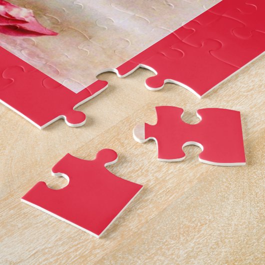 Red Roses & Lilacs Paul de Longpre  Puzzle Legpuzzel (Zijkant)