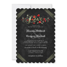 Red Roses LOVE Halloween "SAMEN MET" Uitnodigen