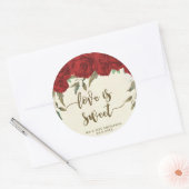 Red Roses Love is lieve gunst sticker (Envelop)