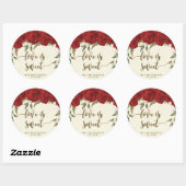 Red Roses Love is lieve gunst sticker (Vel)