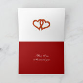 Red Roses Love Valentijn kaart of uitnodiging (Binnen)