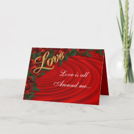 Red Roses Love Valentijn kaart of uitnodiging