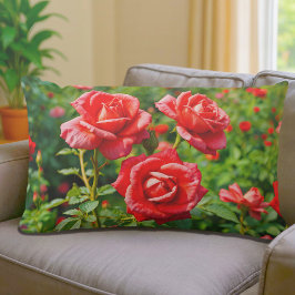 Red Roses Lumbar Pillow Kussen