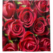 Red Roses Luxury Shower Curtain Douchegordijn (Voorkant)
