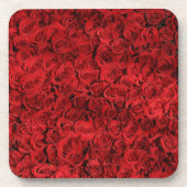 Red Roses maken foto dicht Bier Onderzetter (Voorkant)