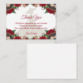 Red Roses Mariachi Quinceañera Dank u wel Visitekaartje (Voorkant / Achterkant)