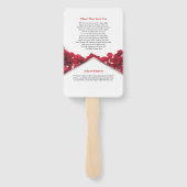Red Roses Memorial Hand Fan Handwaaier (Achterkant)