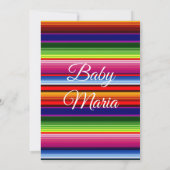 Red Roses Mexican Floral Fiesta Baby shower Kaart (Achterkant)