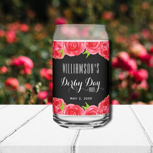 Red Roses Mint Julep Derby Day Blikvorm Glas