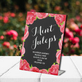 Red Roses Mint Juleps Reclamebord Met Voetstuk