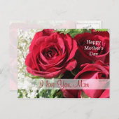 Red Roses Moederdag Briefkaart (Voorkant / Achterkant)