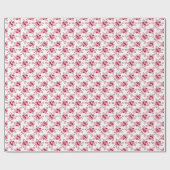 Red Roses Motif Pattern Abstract inpakpapier (Vlak)