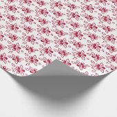 Red Roses Motif Pattern Abstract inpakpapier (Hoek)