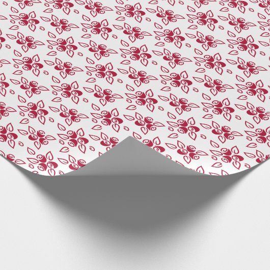 Red Roses Motif Pattern Abstract inpakpapier (Hoek)