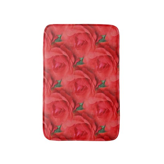Red Roses Natuur Patroon Badmat (Voorkant Verticaal)