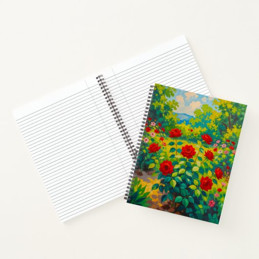 Red Roses Notebook Notitieboek (Binnen)