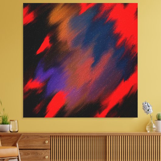 Red roses of our vibrant continent canvas afdruk (Insitu (Woonkamer))