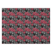 Red Roses On A Black Background Tafelkleed (Voorkant (Horizontaal))
