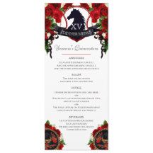 Red Roses Paard Crest Elegant Charro Quince Party