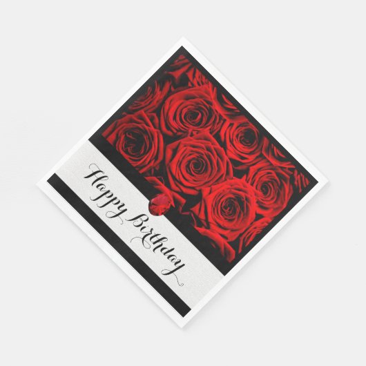 Red Roses Paper Napkin Servet (Hoek)