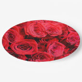 Red roses papieren bordje (Gekanteld)