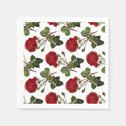 Red Roses Pattern Servet (Voorkant)