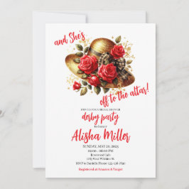 Red Roses Pet Derby Bridal Shower Uitnodiging