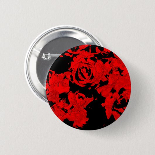 Red Roses Pin Ronde Button 5,7 Cm (Voorkant /achterkant)