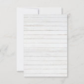 Red Roses Pine Branch kerstbruiloft Reception Kaart (Achterkant)