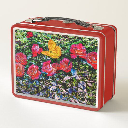 Red Roses Red Roses Metalen Lunchbox (Achterkant)