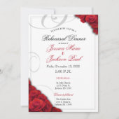 Red Roses repetitie diner uitnodiging (Voorkant)