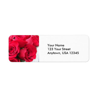 Red Roses retouradreslabels Etiket