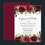 Red Roses Romantic Floral Engagement Party Kaart<br><div class="desc">Red Roses Romantic Floral Engagement Party In Niche en Nest Store vindt u collectie op maat</div>