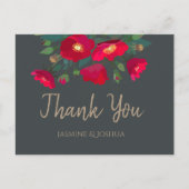 Red Roses Romantic Moody Bedankt Briefkaart (Voorkant)