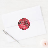 Red Roses Romantisch Ik hield toen van je Ronde Sticker (Envelop)