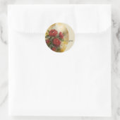 Red Roses Ronde Sticker (Tas)