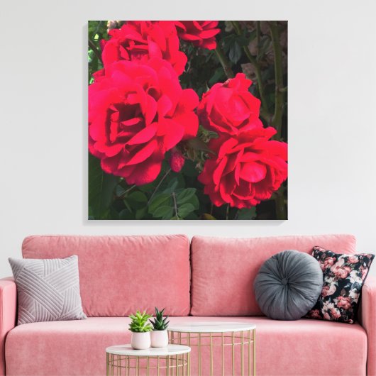 Red Roses Rosarium Canvas Afdruk (Insitu (Woonkamer))